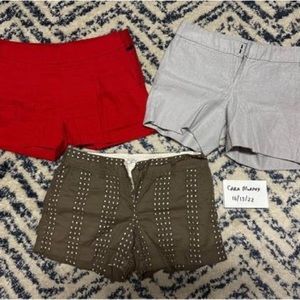 3 pairs womens dress shorts size 0